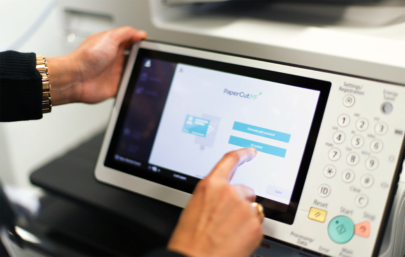 using papercut mf on a tablet
