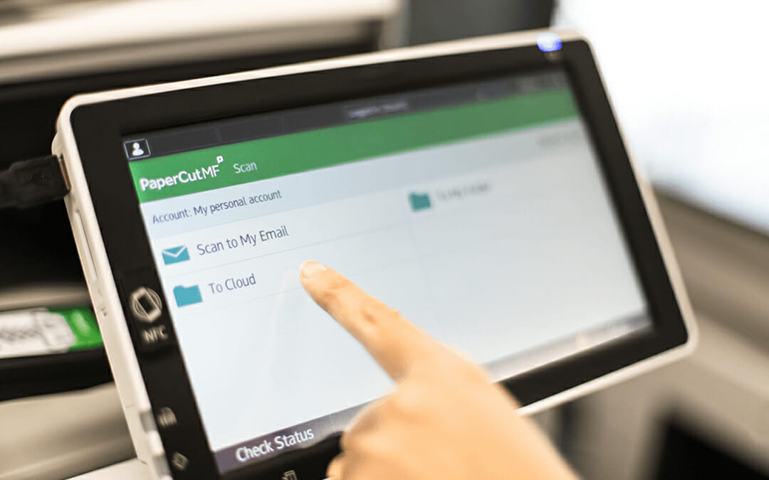 using papercut mf on a tablet